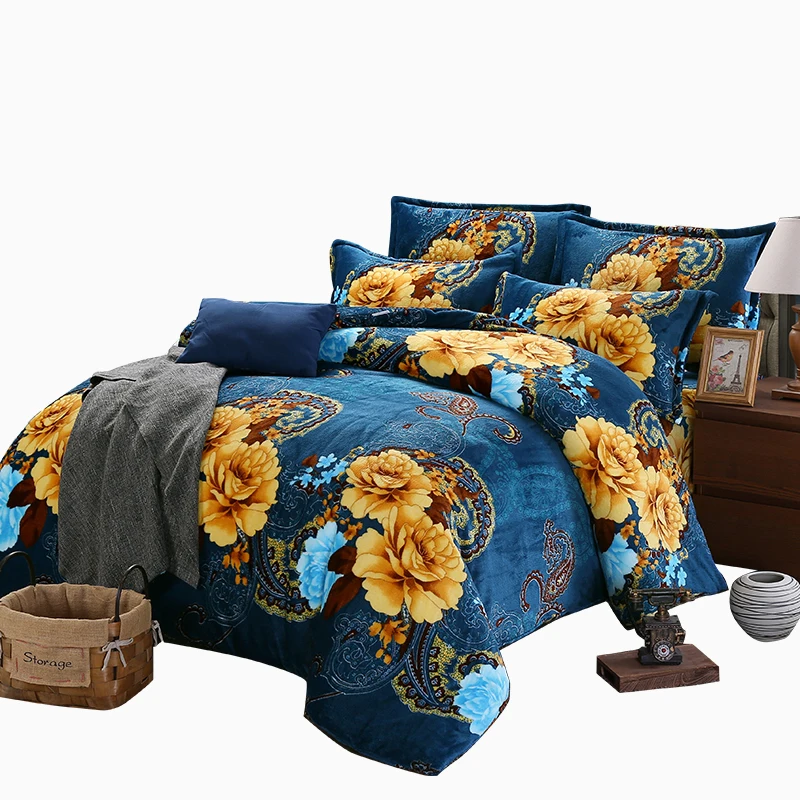 ARNIGU Soft Bedclothes Flannel Fleece Fabric Queen King size Winter