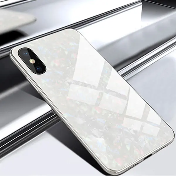 Чехол из закаленного стекла для iPhone 11 Pro, чехол, мягкий силиконовый бампер, жесткий чехол s на iPhone X 7 8 6 Plus XS Max XR Shell - Цвет: white