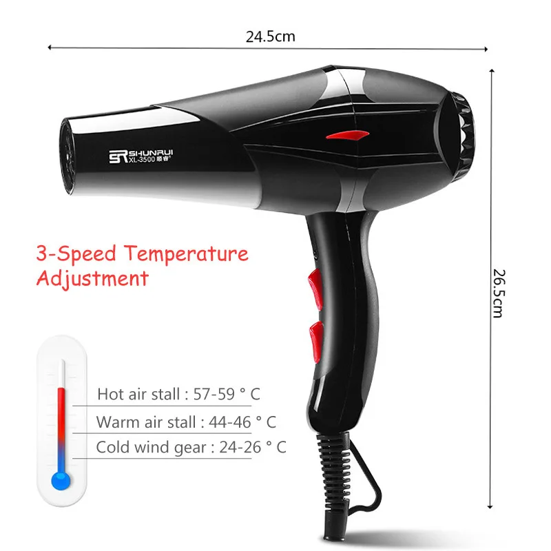 Profissional forte power 3200w secador de cabelo