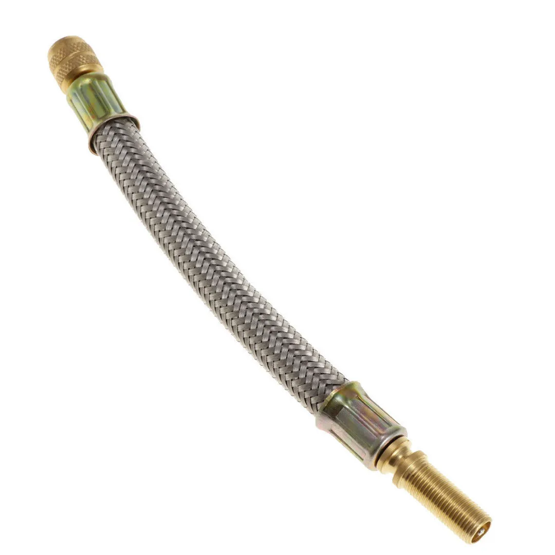 New Arrival 1pc 150mm Stainless Steel Braided Flexible Hose Car Wheels Tyre Valve Stems Extensions Tube Adapter