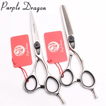 

1Pair 6" 17.5cm JP 440C Purple Dragon Barber Shop Styling Tool Thinning Shears Cutting Scissors Professional Hair Scissors Z9015