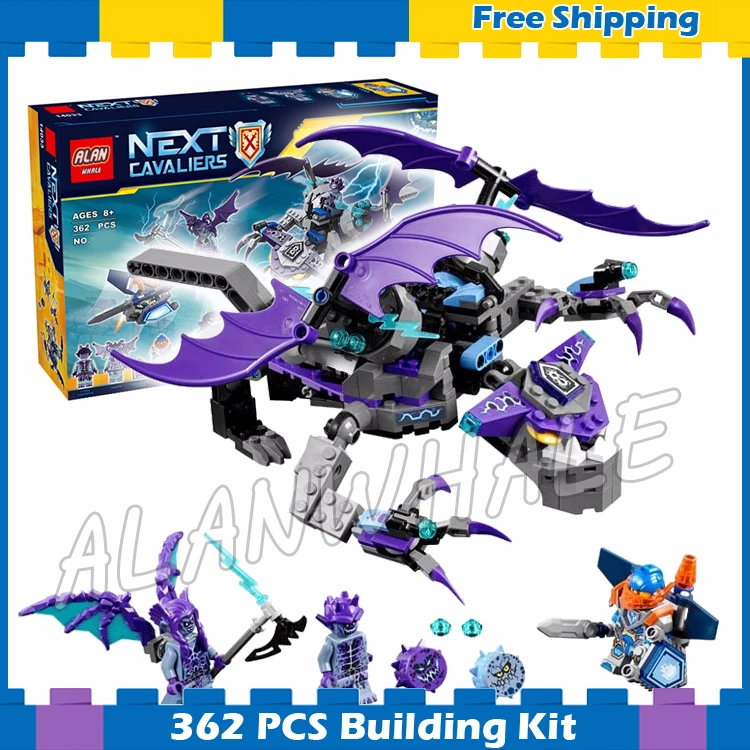 

335pcs New Knights Shadow Heligoyle 10702 Model Building Blocks Assemble Children Gifts sets Movie Nexus Compatible With Lego