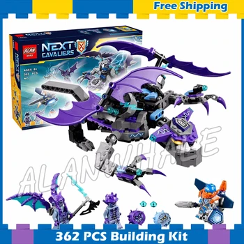 

335pcs New Knights Shadow Heligoyle 10702 Model Building Blocks Assemble Children Gifts sets Movie Nexus Compatible With Lago