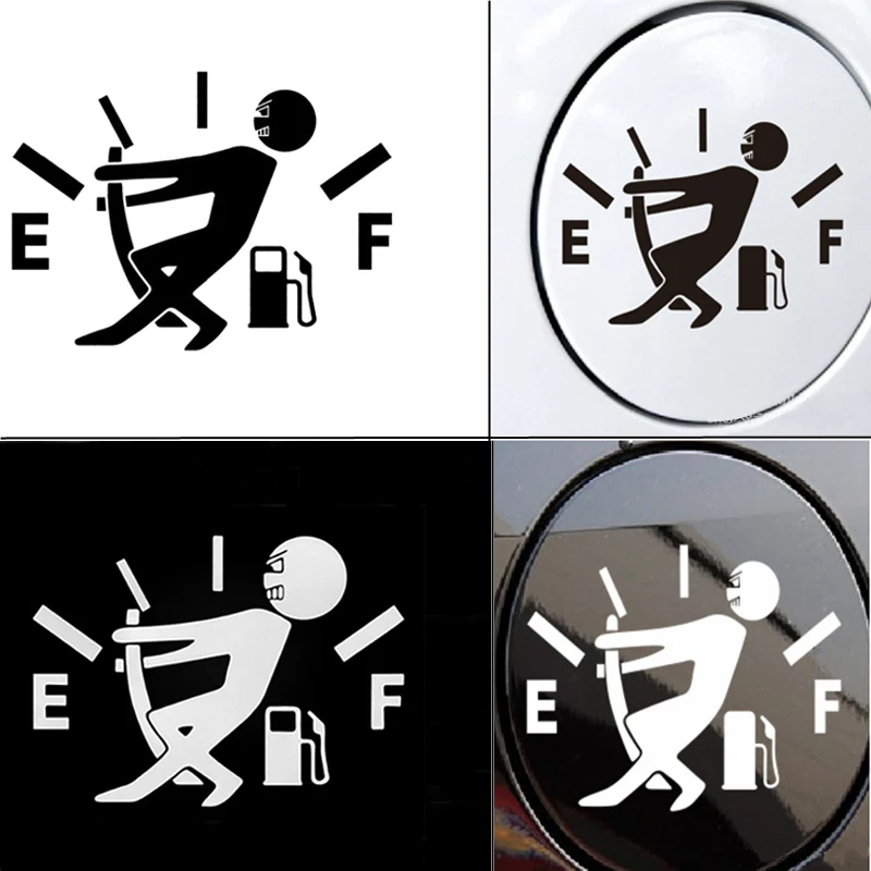 Universal Funny Car Sticker Pull Fuel Tank Pointer Car Styling Stickers To Full Hellaflush Reflective Vinyl Car Sticker Decal (7)