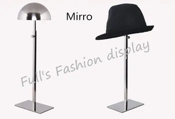 

5pcs Fashion high quality mirro Stainless Steel adjustable Hat show stand wig rack Metal Hat Display stand holder MJ05