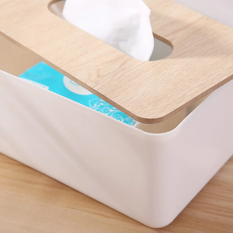 ONEUP 4 вида стилей Съемный Деревянный пластик Tissue Box полотенца Салфетка Держатель салфеток устройство подачи бумаги офис Организатор Коробка для хранения