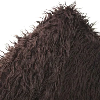 

Chocolate Mongolian Curly Sheep Faux Fur Fabric Faux Vest Fur Coat Fabric Baby Photography Sold By The Yard Free Shipping