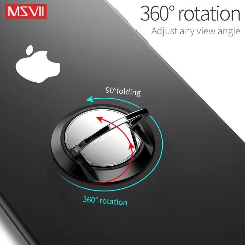 MSVII вращающееся на 360 градусов кольцо-держатель для iPhone, автомобильный магнитный держатель для планшета, держатель для samsung, Xiaomi, huawei, SONY, кольцо-держатель