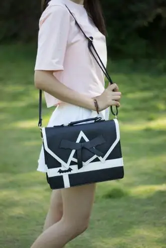 Японская женская сумка на плечо в консервативном стиле с бантом в стиле Лолиты, JK, Униформа, сумка через плечо, 3 варианта, рюкзак, школьная сумка - Цвет: B