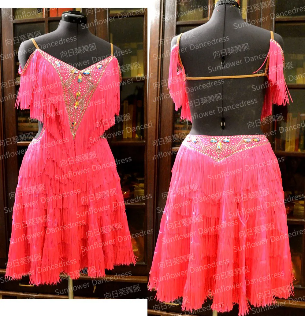 

Latin Dance Dress Rumba Jive Chacha ,ballroom dress,dance wear, latin dress ,tango salsa samba Sunflower Danc Dress,