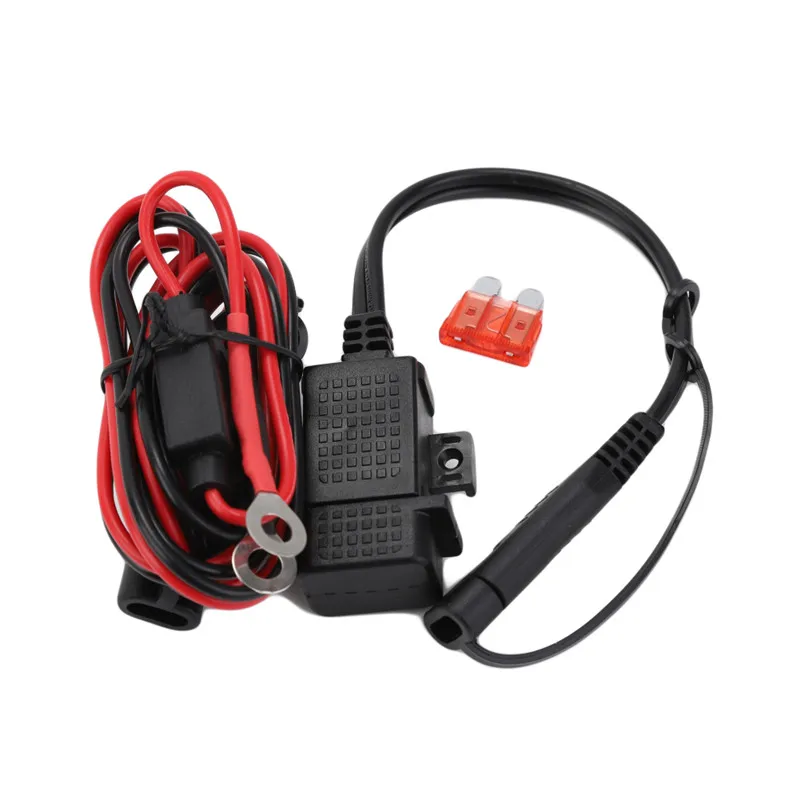 Perfect SAE To USB Cable Adapter Quick 2.1A Port With Inline Fuse Waterproof USB Charger For Motorcycle Cellphone Tablet GPS 0