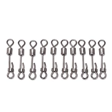 10 шт./лот поворотные рыболовные снасти с подвесными оснастками, рыболовные крючки, Разъемный соединитель для рыбалки, Вертлюги с оснасткой, новинка, распродажа