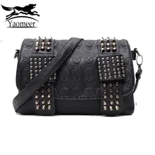 luxury handbags women bag designer pu leather women s bag rivet chain messenger shoulder bags female