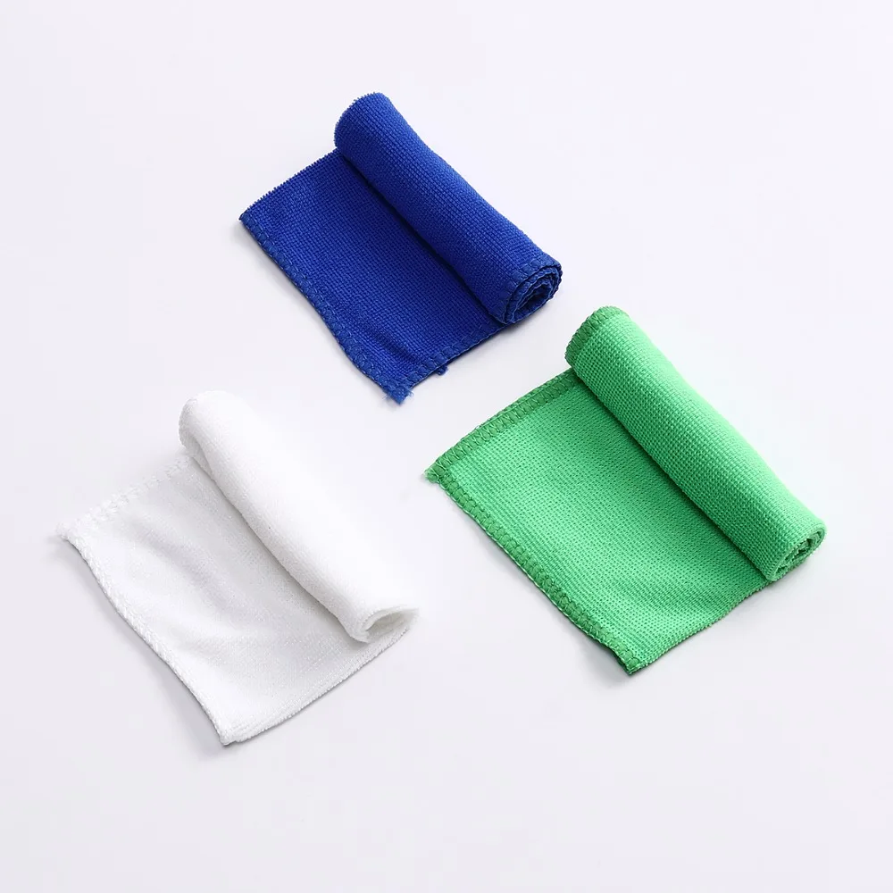 3 шт./компл. 3 цвета салфетка из микрофибры для чистки ткани белого и зеленого цвета голубой цвет аппликатор полировки воском из микрофибры моющийся Кухня Полотенца