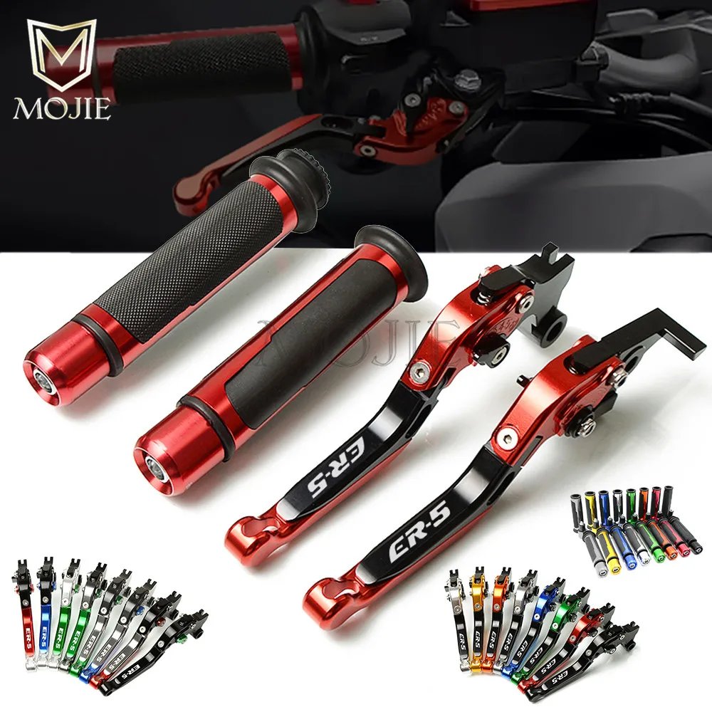 

For Kawasaki ER5 ER-5 ER 5 2004-2005 Motorcycle Hand Grip Lever CNC Adjustable Folding Extendable Brake Clutch Lever Handlebars