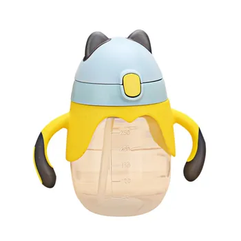 

250ml Cute Baby Cup Kids Children Learn Feeding Drinking Water Straw Handle Bottle Training Cup Baby Feeding Cup