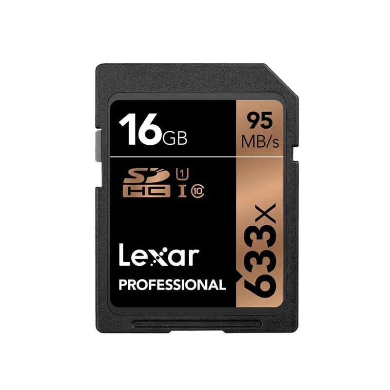 Lexar SD карты 95 м/с 16G 32 GB U1 633x64 GB 128 GB 256 GB 512 GB U3 карты Class 10 карт памяти для 1080 p 3D 4 K видео Камера - Емкость: 633X-16GB