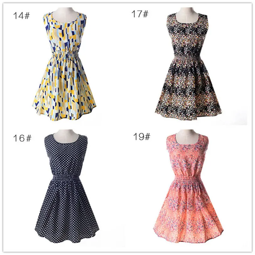 Woman Beach Dress Summer Boho Print Clothes Sleeveless Party Dress Casual Short Sundress Floral Dress Peacock Feathers Dresses (5)