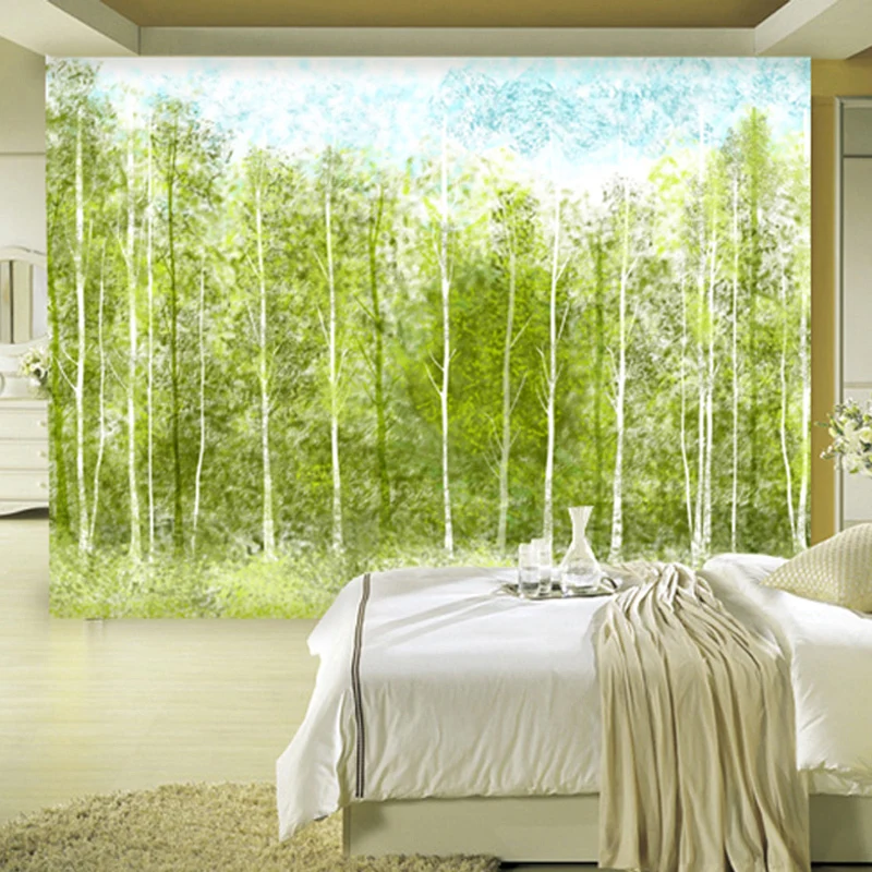 

3d stereoscopic large mural custom wallpaper the living room bedroom TV background wallpaper fabric wall paper headroom woods