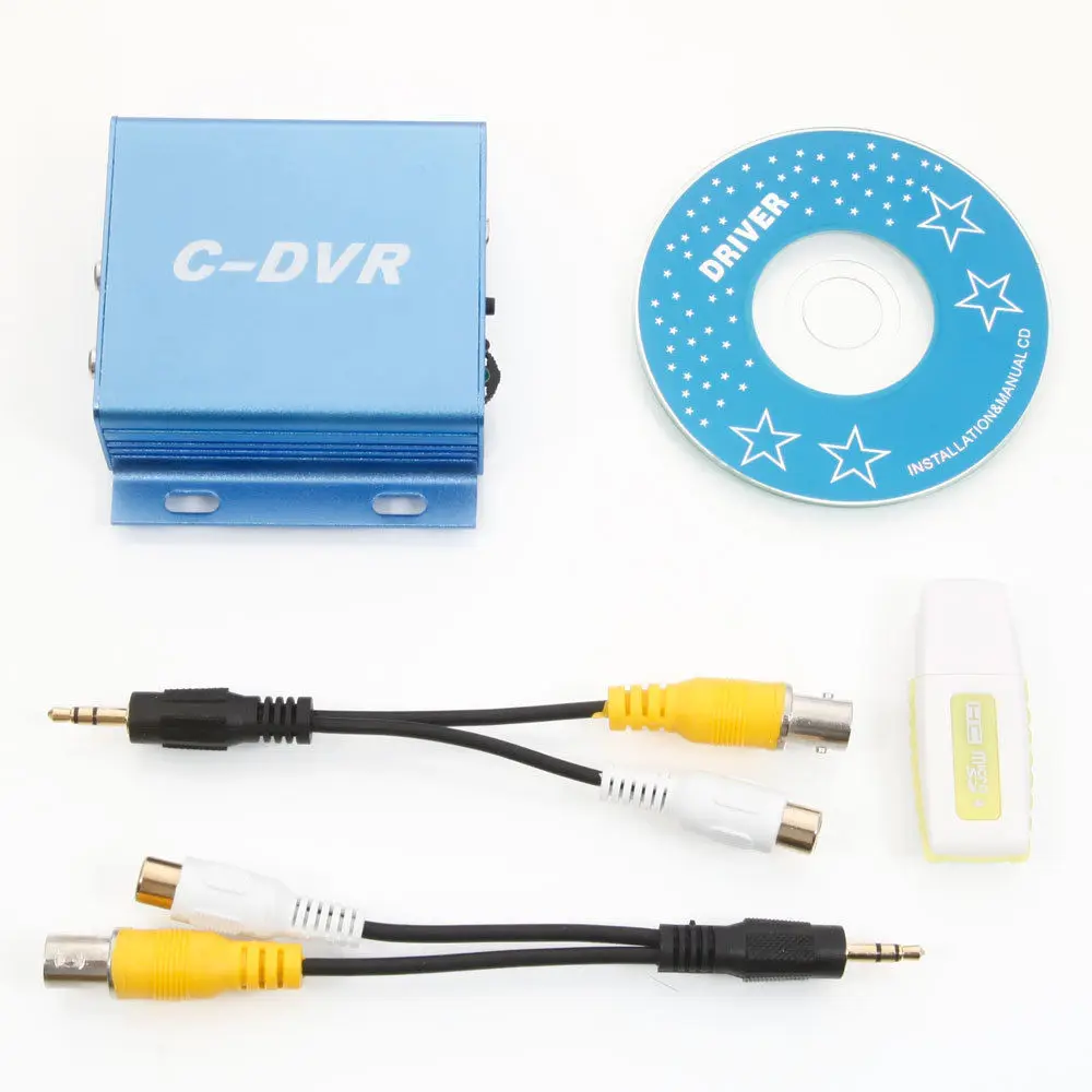 

Mini C-DVR Video/Audio Recorder Motion Detect DVR TF Card Recorder for IP CCTV Camera with Power Adapter