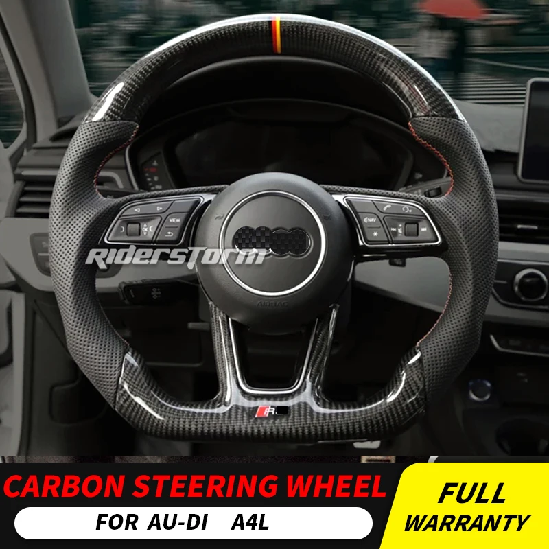 Подгонянный руль для Audi A4L A4 S4Carbon Fiber Кожаный планки универсальные Сменные