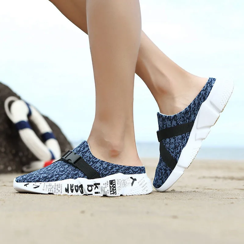 

Size 46 Bandage Men Slippers Summer Breathable Casual Shoes Men Hole Clogs Shoes Mens Slides Soft Slippers Pantuflas De Hombre