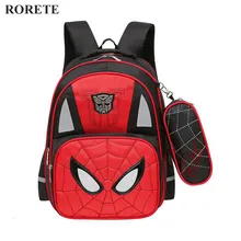 Spiderman Orthopädische schultaschen Wasserdichte Kinder schulrucksack für kind reflektierende umhängetaschen mochilas escolares infantis