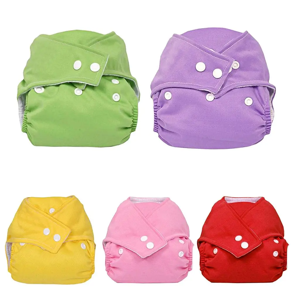 

Baby Nano Antibacterial Waterproof Adjustable Cloth Diaper Colored Cotton Reusable Nappies Soft Covers for Newborn