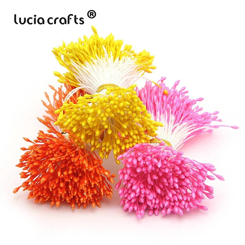 Lucia crafts 576 шт 1 мм разноцветный цветок тычинки цветочные украшения торта Двойные головки DIY материалы ручной работы C1301