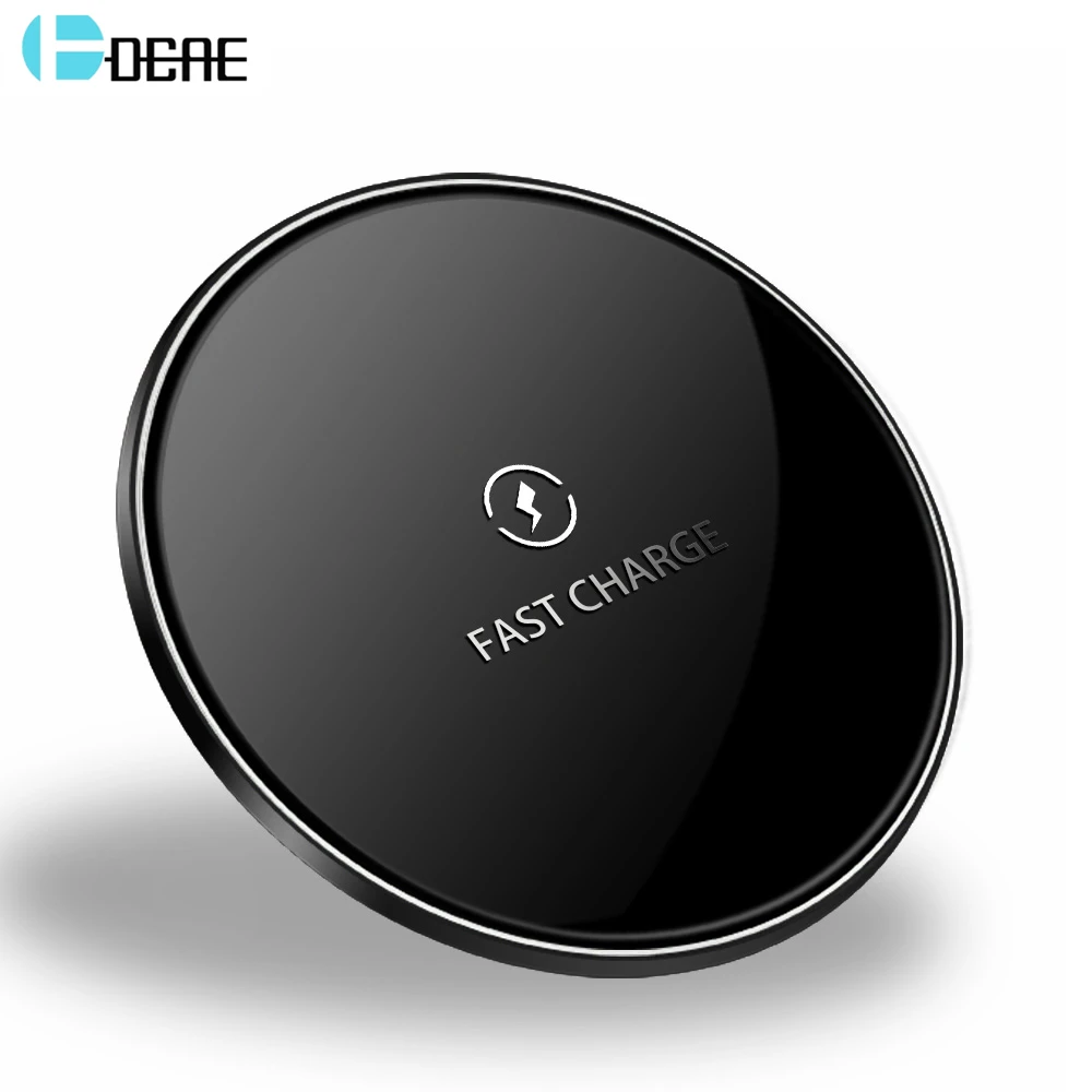 DCAE 10W Qi Wireless Charger For iPhone XR X 8 XS Max Phone USB Fast Wireless Charging Pad Dock for Samsung Note 9 8 S9 S8 Plus