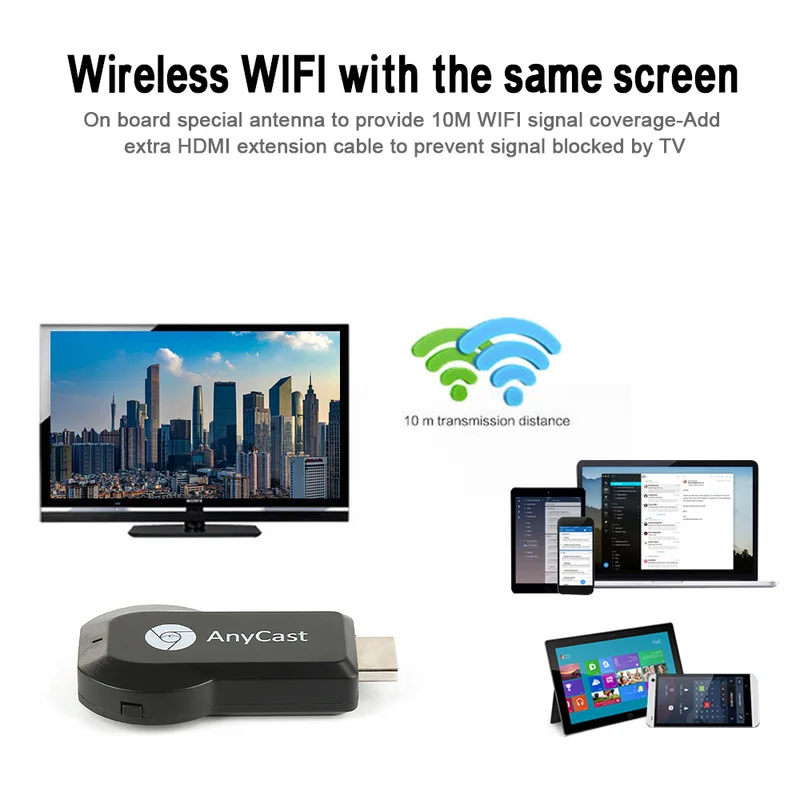 1080P Беспроводной WiFi tv ключ приемник для Anycast M4 M9 плюс для обмена потоковыми мультимедийными данными(Airplay) Wi-Fi, Дисплей Беспроводной HDMI ТВ селфи палка для IOS и Android