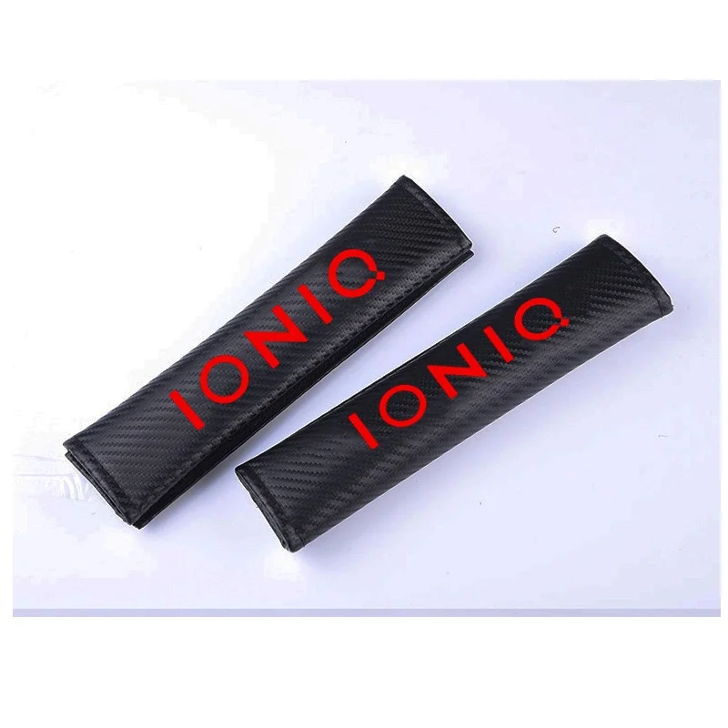 Для hyundai Ioniq Pu из углеродного волокна Текстура ремень безопасности наплечный коврик подушка безопасности автомобиля ремень безопасности Чехол