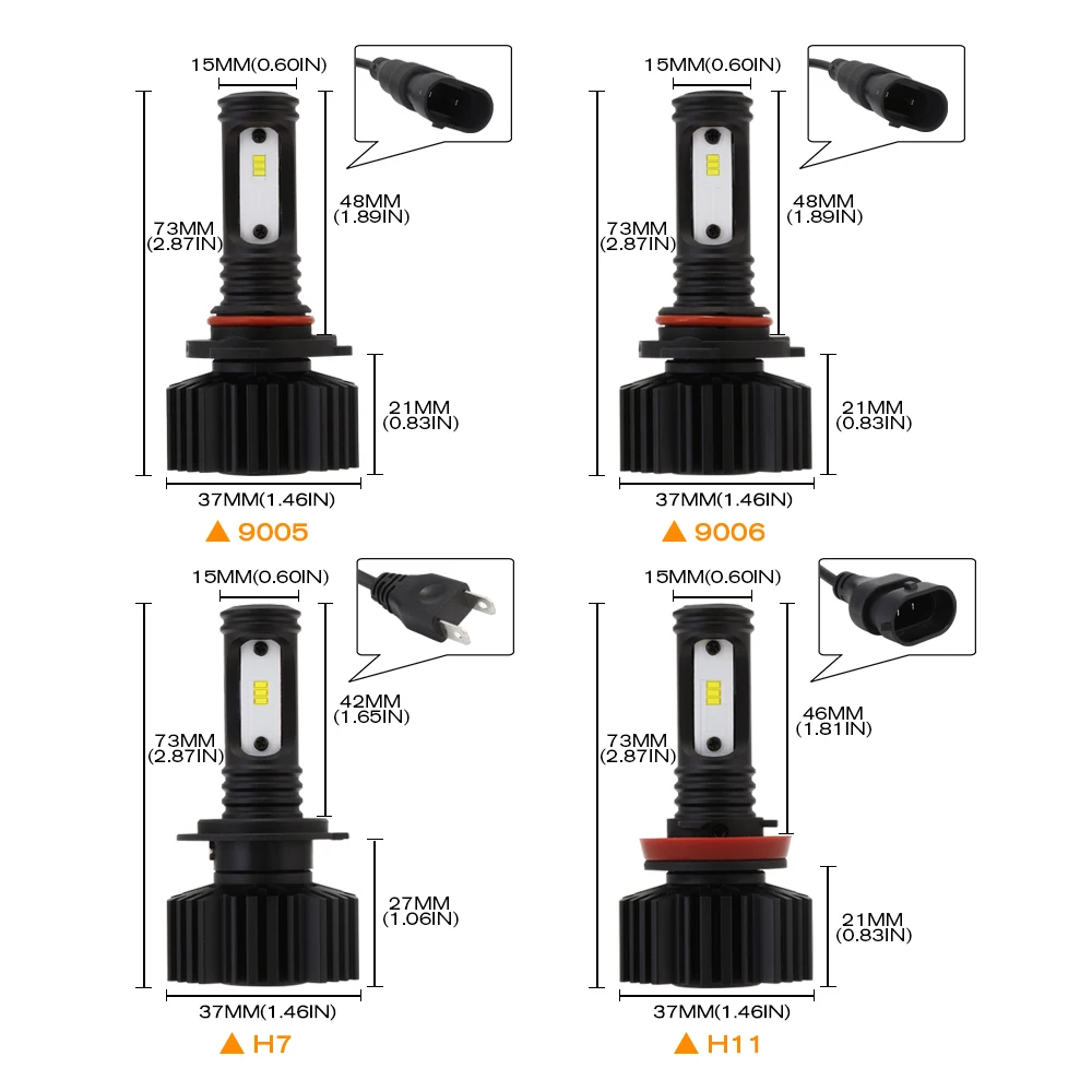 NOVSIGHT 9006 9005 H7 H11 H8 H9 автомобиля светодио дный Противотуманные огни светодио дный лампы 2400LM туман Light 6000 K холодный белый