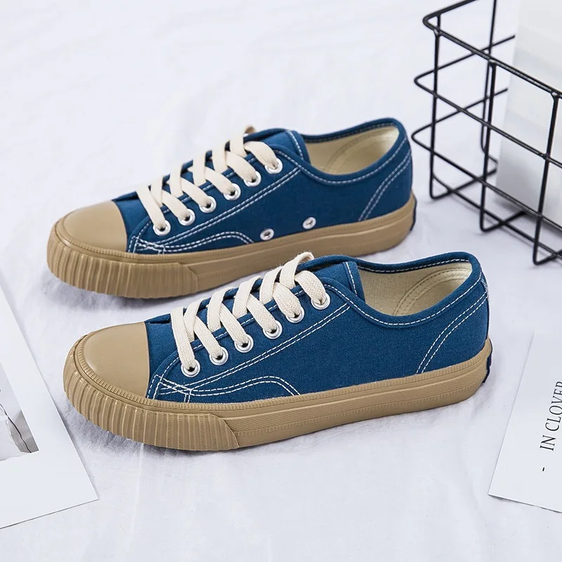 

2019 new canvas women's vulcanized shoes white sneakers fashion women casual shoes comfortable breathable flats shoes woman M40