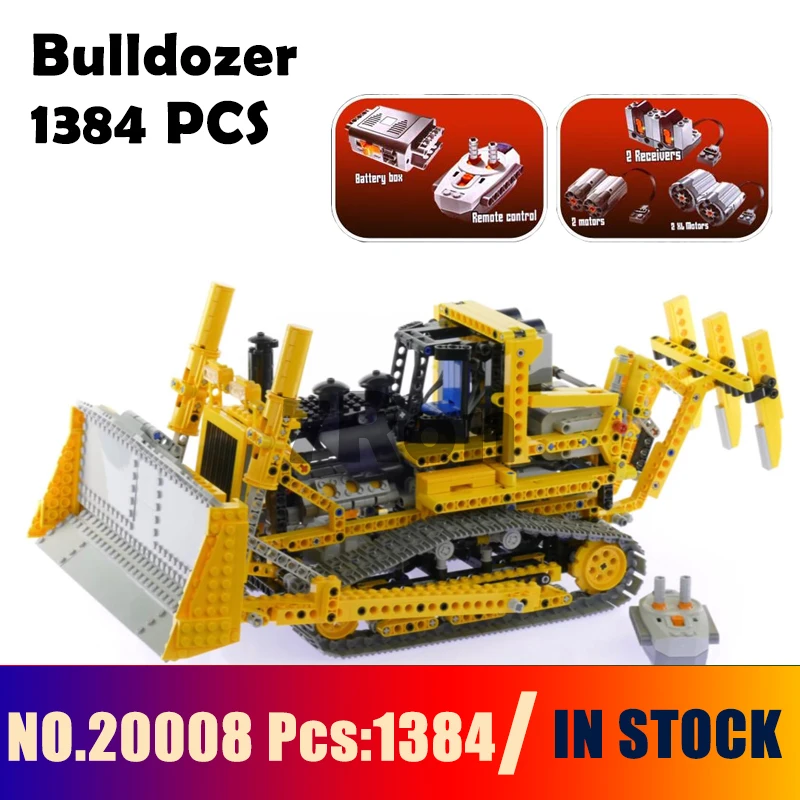 

Model Assembling Building block 20008 technic series remote control the bulldozer Bricks kits Compatible with lego 8275 hobbies