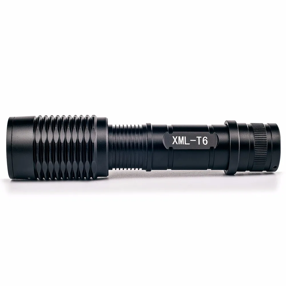 Мощный фонарик 3800LM BTC01 XM-L T6 Алюминий сплав Водонепроницаемый Режим масштабирования 5 светодиодный фонарик, Перезаряжаемые лампа