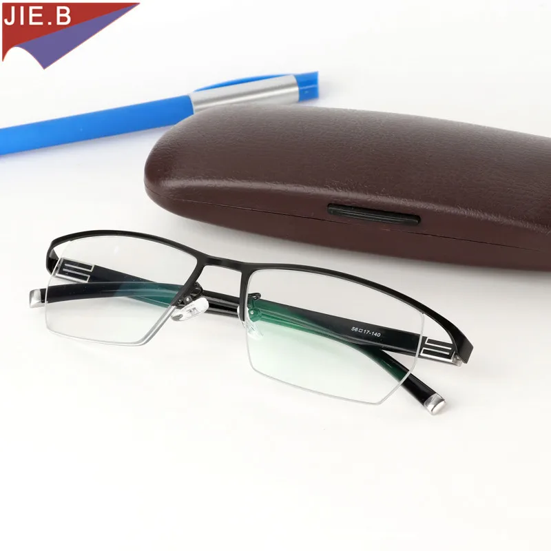Cena 2019 styl męski stop tytanu jakości fotochromowe prezbiopia męskie okulary moda plac pół obręczy klasyczne okulary do czytania dla