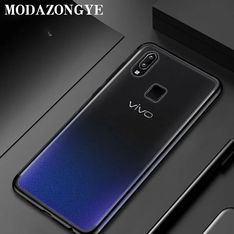 Vivo Y91i чехол Vivo Y91 чехол премиум класса, мягкое силиконовое покрытие чехол для Vivo Y91 Y91i V1807 91 я VivoY91 VIVOY91i задняя крышка чехол для телефона 6,22 - Цвет: Black