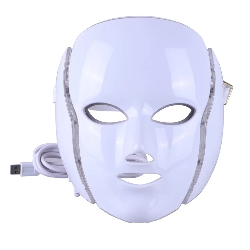 Светодио дный 7 цветов светодиодный фотон электрическая маска для лица с средства ухода за кожей Шеи омоложения кожи анти акне морщин