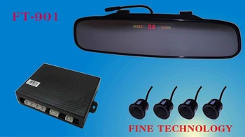 

wired rear view mirror LED display ultrasonic auto detect reverse sensor best quality free shipping car accessory