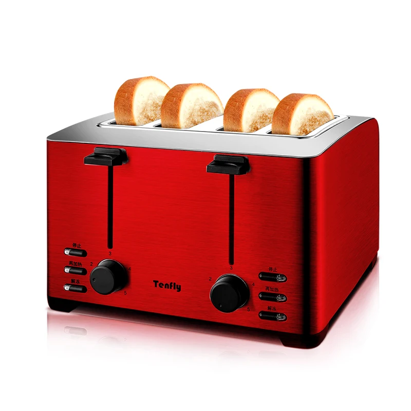 

Toaster Home 4 Piece Breakfast Toaster THT-3012B Dirt Driver Full Automatic Toaster