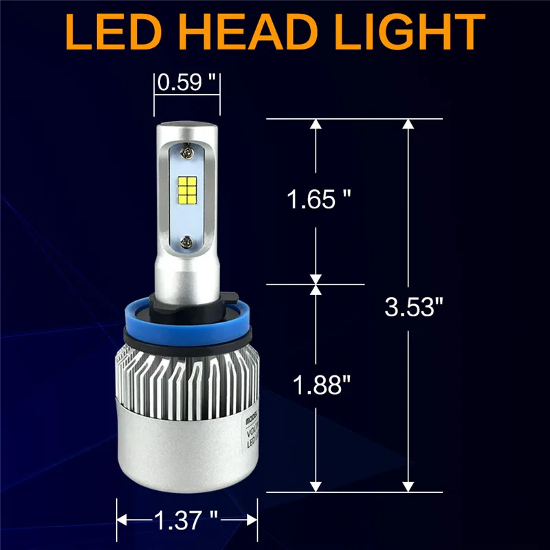 Zdatt 2 шт. H4 светодиодные лампы головной светильник H1 H8 H9 H11 9500 12V Led 360 градусов CSP 72W фары для 8000Lm 6500K Автомобильные светодиодные лампы в байкерском стиле