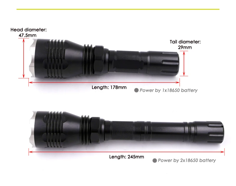 Скидка 500 м дальний светильник HS-802 CREE XM-L2 U3 1 режим(вкл/выкл) Светодиодный светильник для охоты+ пульт дистанционного управления+ держатель для ружья