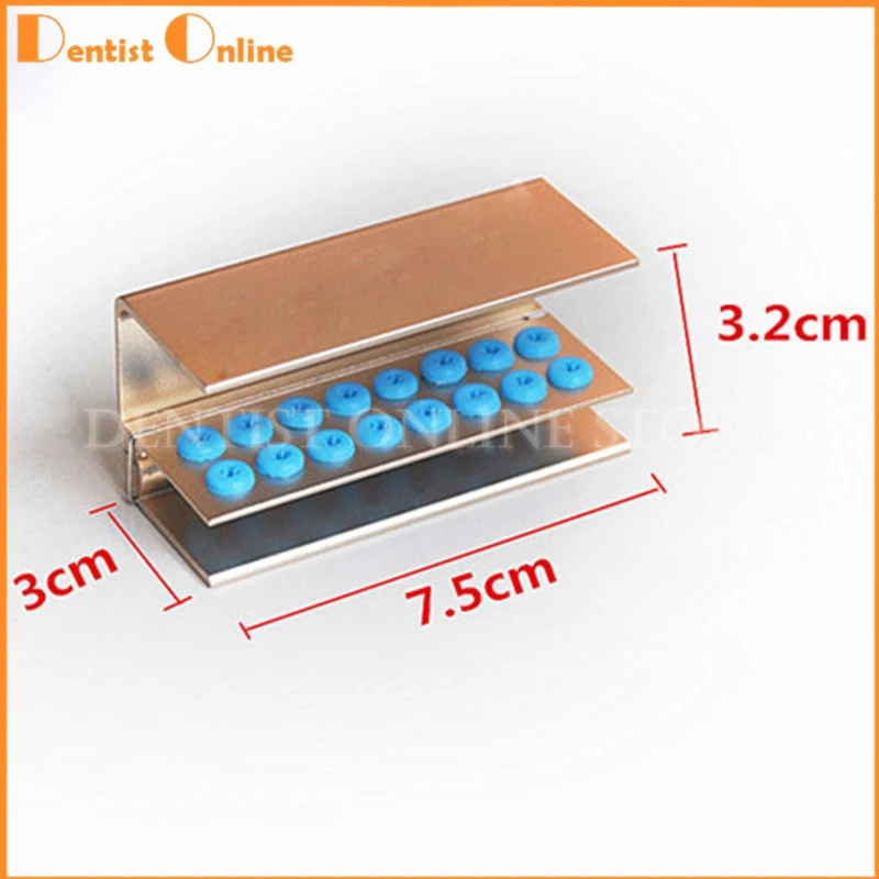 2 шт. 16 отверстие зубные FG дрель BUR дезинфекции Автоклавируемые держатель блока подставка Стерилизатор коробка с силиконовым