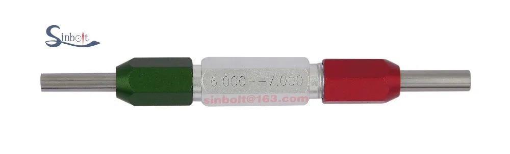 Sinbolt разъем Gauge/НАБОР КОНЦЕВЫХ калибров, 6,000 мм- 6,990 мм, 100 шт.+ Pin Ручка датчика, быстрая