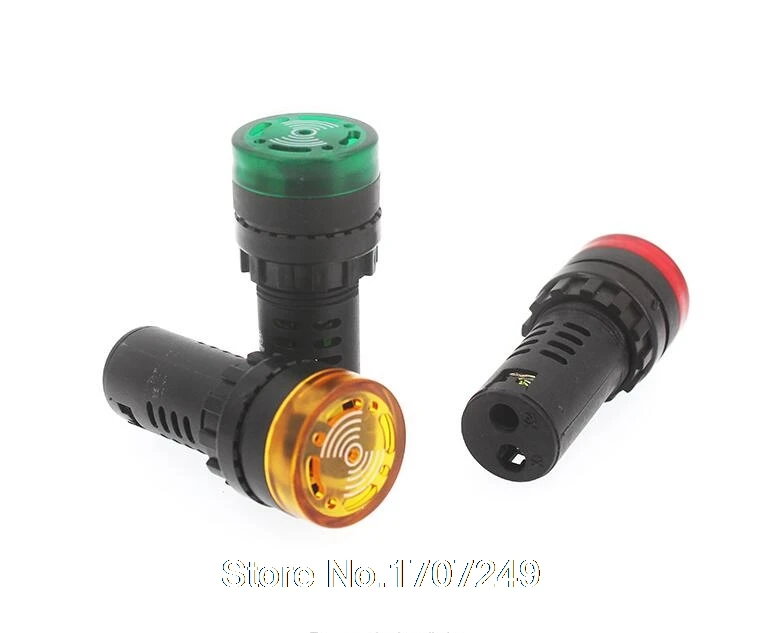 5Pcs 220V 10mm YELLOW Panel Mounting Incandescent Indication Signal Pilot Light