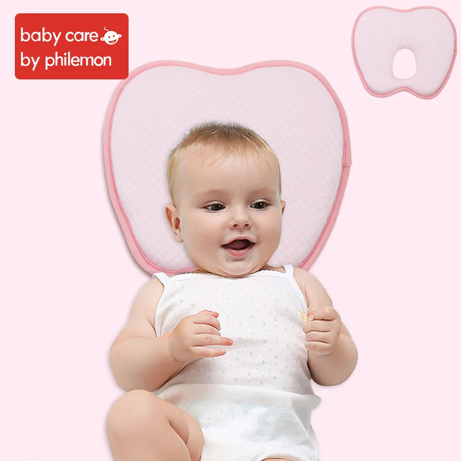 

Babycare Baby Pillows Soft Sleeping Support Protection Pillow Pink Infant Cushion Newborn Positioner Prevent Flat Head