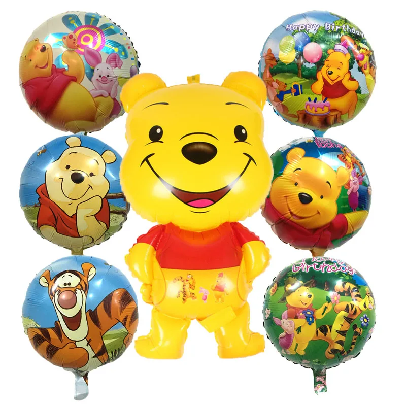 Winnie the Pooh Balloons Tiger Foil Balloons Happy birthday decorations