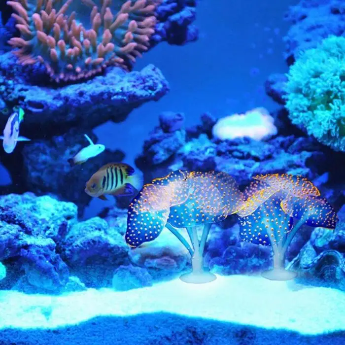 Аквариум светящиеся искусственные Медузы силиконовые искусственные водные растения флуоресцентные яркие Медузы аквариумный Декор 899