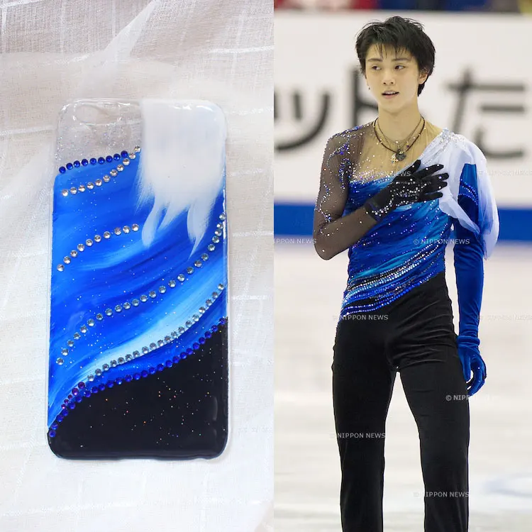 [Оформление сейчас] [Yuzuru Hanyu] [рисунок руки] [корпус мобильного телефона] [дизайн костюма] [настройка] - Цвет: as pic